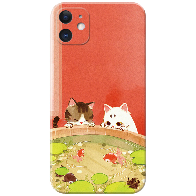 古典猫咪适用iPhone11苹果12手机壳15promax文艺plus可爱xsmax中国风xr女款mini卡通x迷你新款软