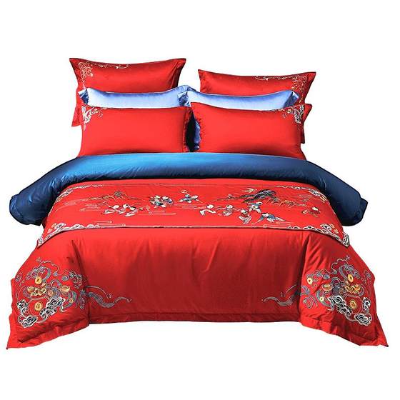 Fu'anna's wedding four-piece quilts wedding bedding festive red newlyweds wedding quilts wedding quilts wedding quilts
Fu'anna's wedding four-piece quilts wedding bedding festive red newlyweds wedding quilts wedding quilts wedding quilts
