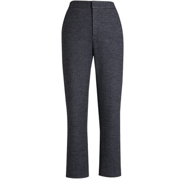 LANDI Blue Slim Wool Suit Pants Women's New Autumn Dark Grey Small Foot Casual Long Pants