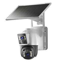 Solar surveillance camera outdoor wireless 360 degrees no blind spots mobile phone remote 4G high definition night vision waterproof