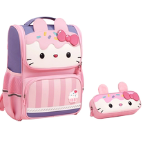 School bag girls Elementary students one 23 to sixth grade light minus negative care spine Children backpacks 3-6 Grades 1542