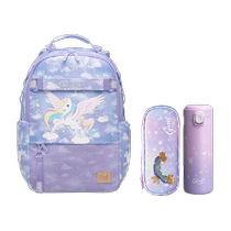 GMT for Kids childrens schoolbags for primary school girls new low-grade lightweight spine protection and load-reducing foldable gift