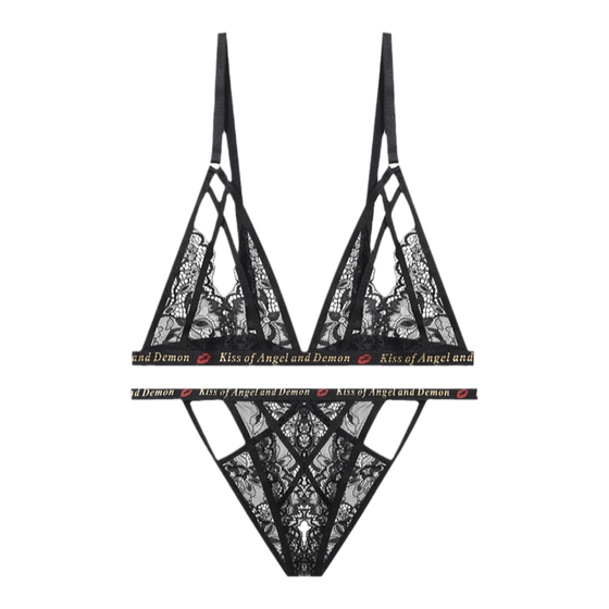 Deep V sexy lace underwear for women's hollow triangle cup pure and comfortable without steel rings and beautiful back thin bra set Deep V sexy lace underwear for women's hollow triangle cup pure and comfortable without steel rings and beautiful back thin bra set