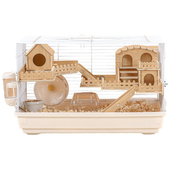 Golden Bear Little Hamster Autumn and Winter Cage Special Solid Wood Space Newbie Full Set Extra Large Villa Deluxe Double-layer Nest
