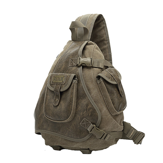 Canvas chest bag men's 2024 new bag crossbody bag men's bag men's bag large sports leisure outdoor backpack men's style Canvas chest bag men's 2024 new bag crossbody bag men's bag men's bag large sports leisure outdoor backpack men's style