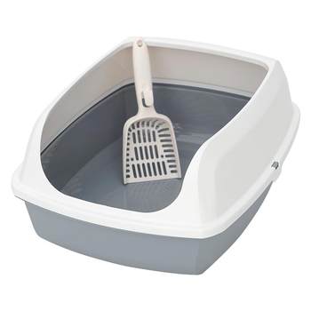 Cat litter box cat toilet extra large splash-proof fully open litter box cat litter box extra large extra large semi-enclosed supplies