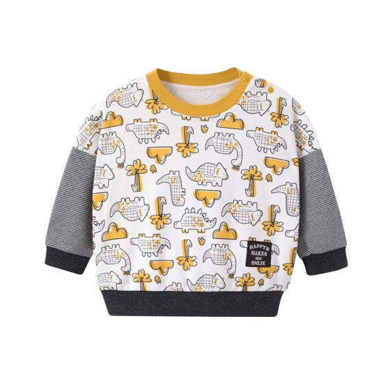 Habeby boys' long-sleeved T-shirt autumn and winter new small and medium-sized children's clothing shoulder-open long-sleeved home clothing pullover top
Habeby boys' long-sleeved T-shirt autumn and winter new small and medium-sized children's clothing shoulder-open long-sleeved home clothing pullover top