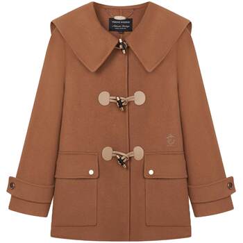 TeenieWeenie Bear Winter Sheep Wool Blended Large Lapel Jacket Woolen Coat Women's Top