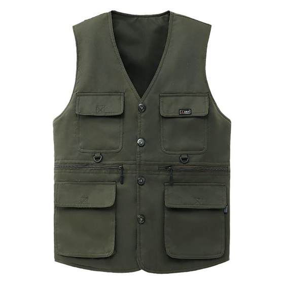 Middle -aged and elderly men's vest vests Spring and autumn thick multiplayer multiplayer multiplayer men's dad dad pretend to be shoulder horse clip Middle -aged and elderly men's vest vests Spring and autumn thick multiplayer multiplayer multiplayer men's dad dad pretend to be shoulder horse clip