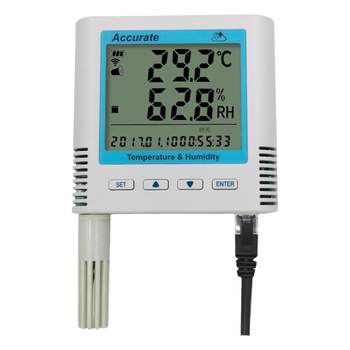 RJ45 network port computer temperature room and humidity alarm ເຊື່ອມຕໍ່ກັບ app mobile app online real-time online temperature and humidity monitoring remote TH40N-E