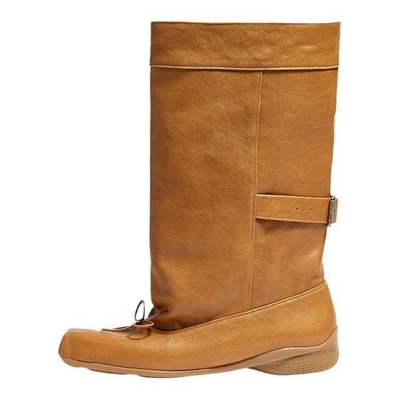 Chiligirl niche designer stitching in the middle of boots Korean pork nose bow ballet ballet wide -tube fashion boots Chiligirl niche designer stitching in the middle of boots Korean pork nose bow ballet ballet wide -tube fashion boots