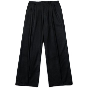 Mommy Chicken Mom Korean in Japanese trendy black straight leg drapey floor-length trousers casual for men and women