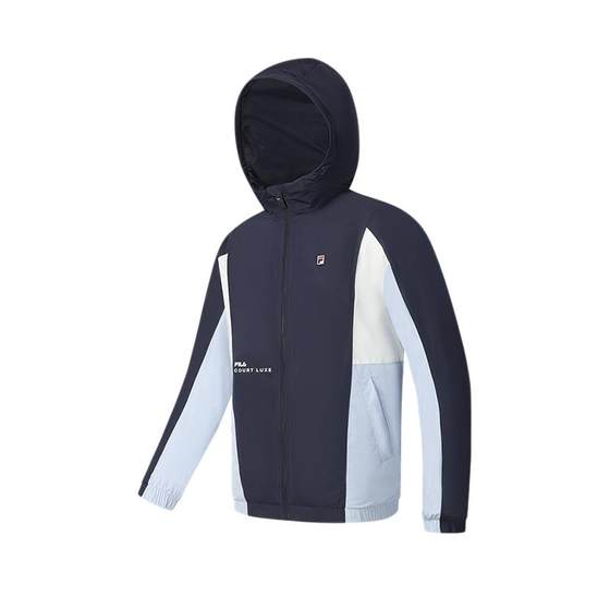 FILA Ferle official men's cotton service 2024 spring new color stitching retro tennis sports hooded top FILA Ferle official men's cotton service 2024 spring new color stitching retro tennis sports hooded top