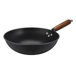 Cooking King large iron pot household uncoated cooking pot old-fashioned pan gas stove induction cooker special wok