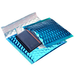 Blue aluminized film bubble envelope express bag thickened packaging clothes books mobile phone case aluminum foil film bubble bag