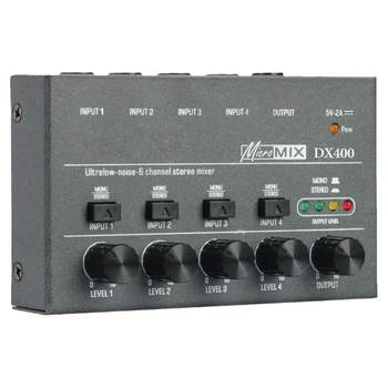 Mixer multiple inputs 4/6/8 multiple inputs and one output audio instrument ໄມໂຄຣໂຟນ blowpipe ໄຟຟ້າ 6.5/3.5 stereo universal