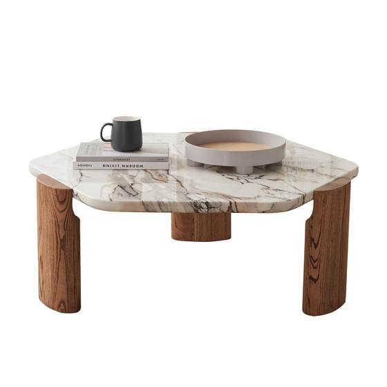 Ginovi Internet celebrity terrazzo coffee table solid wood black walnut small apartment designer special marble round tea table
Ginovi Internet celebrity terrazzo coffee table solid wood black walnut small apartment designer special marble round tea table
