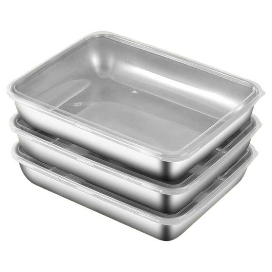 304 Stainless Steel Fresh Box Broken Cover Cube Refrigerator Storage Box Plate Wildfront Box Dumplings Frozen refrigerated
304 Stainless Steel Fresh Box Broken Cover Cube Refrigerator Storage Box Plate Wildfront Box Dumplings Frozen refrigerated
