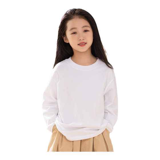 Children's long-sleeved T-shirt Spring and Autumn 2025 new girls' cotton T-shirt mid-large children's inner bottoming shirt loose white top
Children's long-sleeved T-shirt Spring and Autumn 2025 new girls' cotton T-shirt mid-large children's inner bottoming shirt loose white top