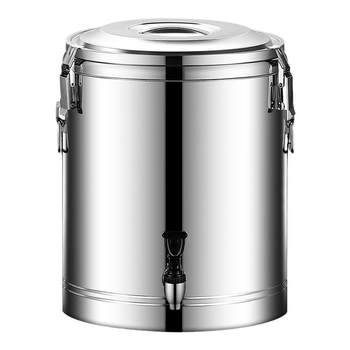 304 ສະແຕນເລດ insulated barrel ຄວາມອາດສາມາດຂະຫນາດໃຫຍ່ stall ການຄ້າເຂົ້າ porridge ice powder barrel 10L stall insulated box ສົ່ງໂດຍ SF Express