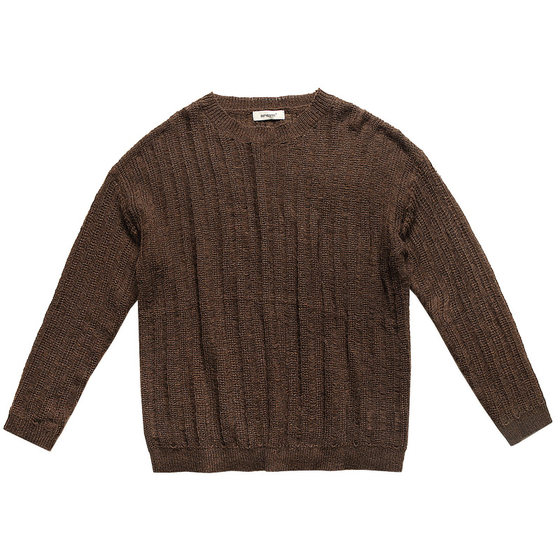 Japanese retro striped hollow design round neck sweater men's autumn and winter loose casual knitted base shirt
Japanese retro striped hollow design round neck sweater men's autumn and winter loose casual knitted base shirt