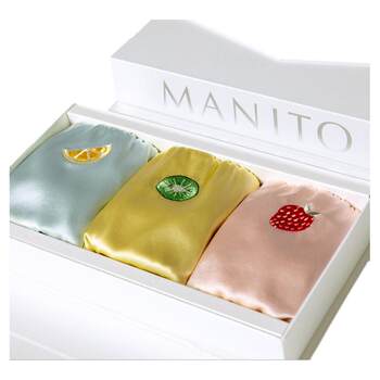 MANITO/Manita Fruity silk underwear box gift box 3 pieces of mulberry silk underwear home close-fitting and sexy