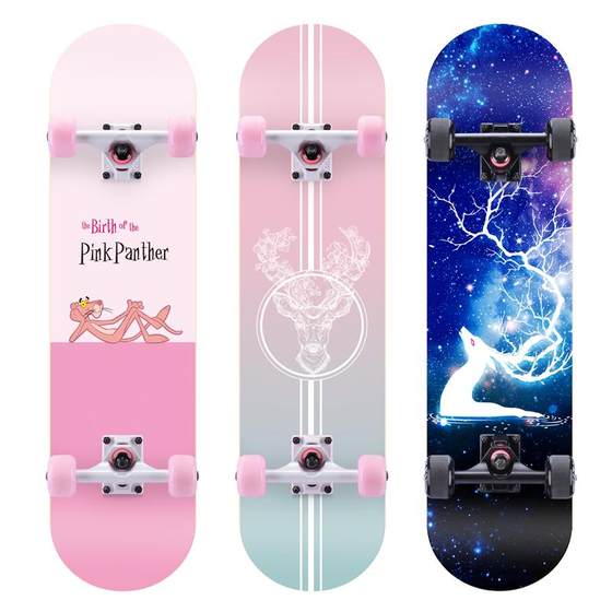 Professional skateboard beginner Children, boys and girls 10 adult sports 8 big children Shuangqiao four-wheel scooter 6-12 years old Professional skateboard beginner Children, boys and girls 10 adult sports 8 big children Shuangqiao four-wheel scooter 6-12 years old