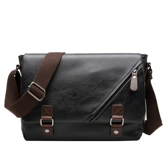 New shoulder bag Korean version of men's oblique cross -traveling bag messenger bag Student schoolbag men's bag men's bag PU leather bag New shoulder bag Korean version of men's oblique cross -traveling bag messenger bag Student schoolbag men's bag men's bag PU leather bag