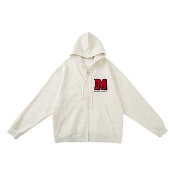 MEDM ແນວໂນ້ມແຫ່ງຊາດ hooded sweatshirt ຜູ້ຊາຍພາກຮຽນ spring ແລະດູໃບໄມ້ລົ່ນວ່າງ zipper jacket hip-hop ຖະຫນົນງ່າຍດາຍ cardigan ເທິງ