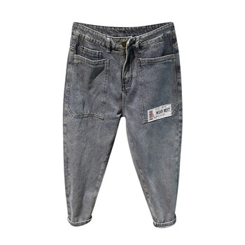 ເກົ້າຈຸດດູໃບໄມ້ລົ່ນແລະລະດູຫນາວ jeans ຜູ້ຊາຍຍີ່ຫໍ້ trendy ວ່າງເກົາຫຼີ harem pants ວ່າງ ins ນັກສຶກສາ radish harem pants