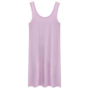 ຊຸດນອນໃນລະດູຮ້ອນຂອງແມ່ຍິງ suspender nightgown ທີ່ມີແຜ່ນເຕົ້ານົມຫນຶ່ງສິ້ນ modal ice silk vest dress home wear 2024 outerwear ໃຫມ່
