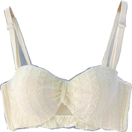 Half cup of white underwear women's non -slip shoulder straps, small chest gathers, showing a big new model 2021 explosion girl text bra summer Half cup of white underwear women's non -slip shoulder straps, small chest gathers, showing a big new model 2021 explosion girl text bra summer