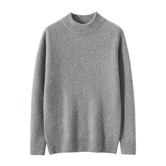 Huang Rong Shijia high-end men's 100% pure cashmere sweater half turtleneck thickened pullover sweater knitted base shirt
Huang Rong Shijia high-end men's 100% pure cashmere sweater half turtleneck thickened pullover sweater knitted base shirt