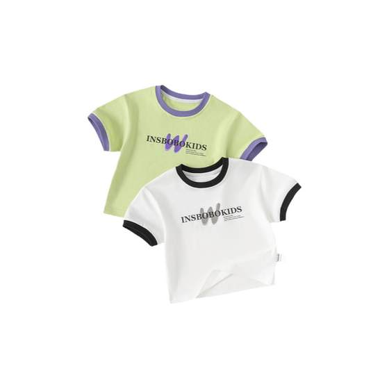 INSbobo boys summer short-sleeved children's new T-shirt letter printing color-blocking casual style children's clothing men's fashionable summer
INSbobo boys summer short-sleeved children's new T-shirt letter printing color-blocking casual style children's clothing men's fashionable summer