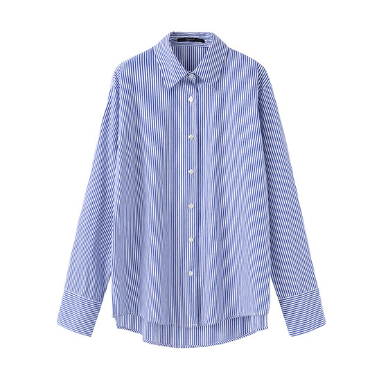 Large size fat mm shirt for women's design niche 2025 spring and summer Hong Kong flavor loose sunscreen jacket thin top Large size fat mm shirt for women's design niche 2025 spring and summer Hong Kong flavor loose sunscreen jacket thin top
