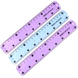 Morning light soft ruler primary school student stationery set multi-functional transparent plastic ruler with wavy line 15cm 20cm first grade triangle plate set Japanese and Korean cute drawing long ruler 30 for children