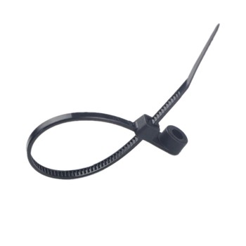 5*200mm plastic fixed head black nylon cable tie 200 long one pull locking seat buckle cable tie