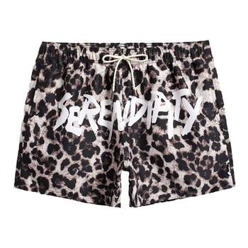 Gailang seaside resort pants ຜູ້ຊາຍໄວແຫ້ງໄວ leopard ພິມຈົດຫມາຍກິລາອອກກໍາລັງກາຍສັ້ນນ້ໍາສວນສາທາລະລອຍນ້ໍາ