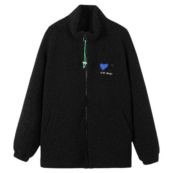 Middle school students lamb fur coat 2025 new spring clothes for junior high school students girls thick short cashmere top Middle school students lamb fur coat 2025 new spring clothes for junior high school students girls thick short cashmere top