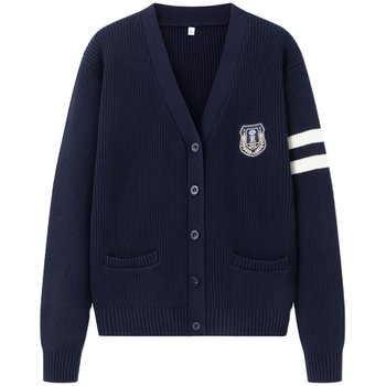 Tokyo Years New Style JK Spring and Autumn Japanese Badge Cardigan Sweater Women's Loose Commuting College Style Lord's College
