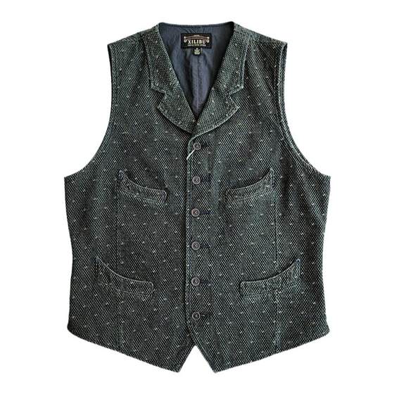 Silibu slim fit suit collar vest vest Ami Kaji American retro casual new product non-rrl
Silibu slim fit suit collar vest vest Ami Kaji American retro casual new product non-rrl