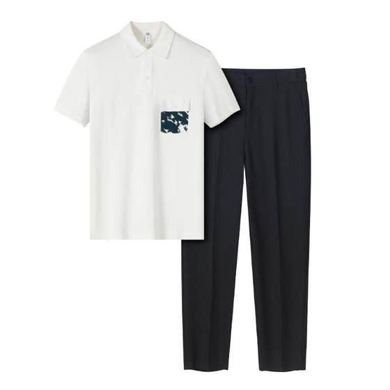 Polo shirt men's short-sleeved summer lapel t-shirt boys fashion suit top suit pants business casual two-piece set
Polo shirt men's short-sleeved summer lapel t-shirt boys fashion suit top suit pants business casual two-piece set