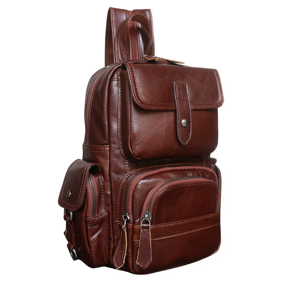 Men's backpack one-shoulder crossbody bag large capacity chest bag men's genuine leather multi-function leather backpack dual-purpose men's bag
Men's backpack one-shoulder crossbody bag large capacity chest bag men's genuine leather multi-function leather backpack dual-purpose men's bag