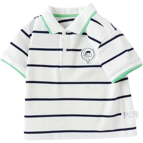 Balabala boys short-sleeved T-shirt baby polo shirt summer new children's clothing children's striped base shirt top
Balabala boys short-sleeved T-shirt baby polo shirt summer new children's clothing children's striped base shirt top