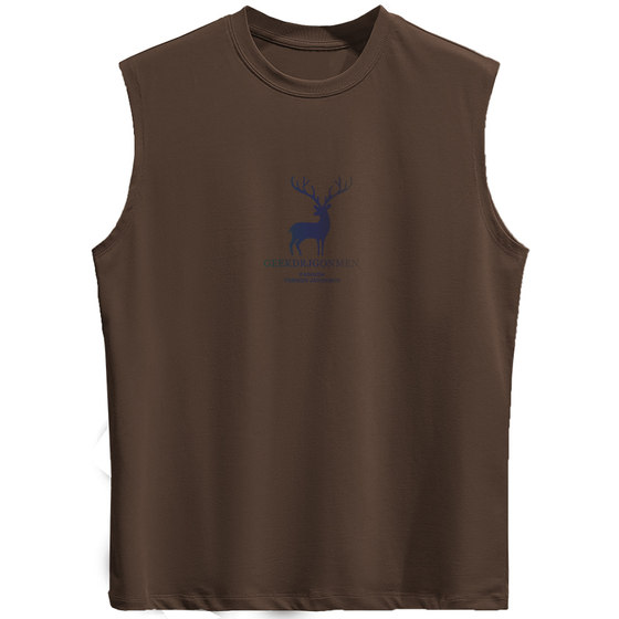 Pure cotton vest men's summer hurdle basketball fitness trend deer printed sleeveless T-shirt cotton sports hug
Pure cotton vest men's summer hurdle basketball fitness trend deer printed sleeveless T-shirt cotton sports hug