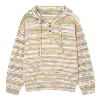 YUZI caviar top hooded sweater colorful gauze design plus size women's clothes ດູໃບໄມ້ລົ່ນແລະລະດູຫນາວໄຂມັນ mm slimming cover 200 ປອນຂອງເນື້ອຫນັງ