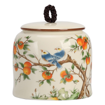 Persimmon Ruyi Persimmon Ceramic Tea Can Sealed Can Tea Can Storage Can Storage Can Empty Can Home Decoration Creative