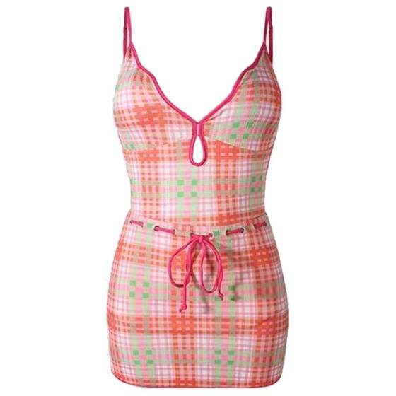 Nazha's same swimsuit for women with niche one-piece retro pink plaid sexy backless slim vacation new bikini
Nazha's same swimsuit for women with niche one-piece retro pink plaid sexy backless slim vacation new bikini