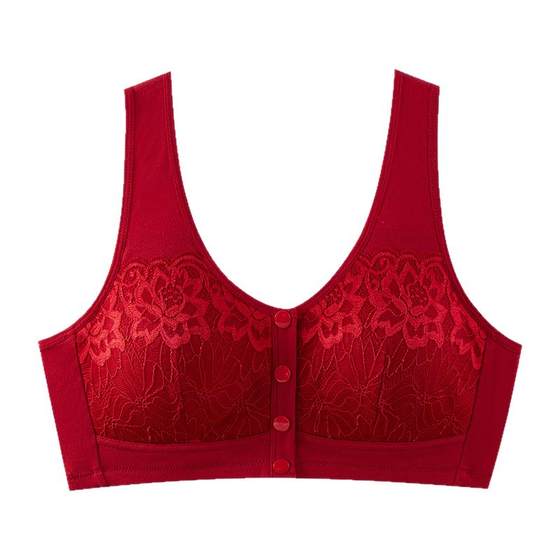 Mom underwear women's front button bra without steel rings red bra for middle-aged and elderly women in zodiac bra pure cotton large size thin
Mom underwear women's front button bra without steel rings red bra for middle-aged and elderly women in zodiac bra pure cotton large size thin