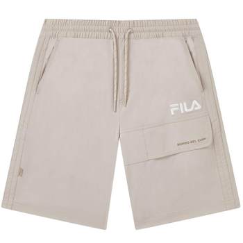 ແບບດຽວກັນຂອງ Zhang Yixing 丨FILA shorts cool summer khaki retro workwear mid-pants woven pants ຫ້າໄຕມາດສໍາລັບຜູ້ຊາຍ